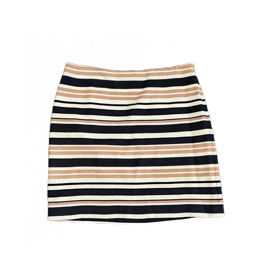 Ann Taylor Loft Straight & Pencil Striped Women's Skirt Lined Size 10
